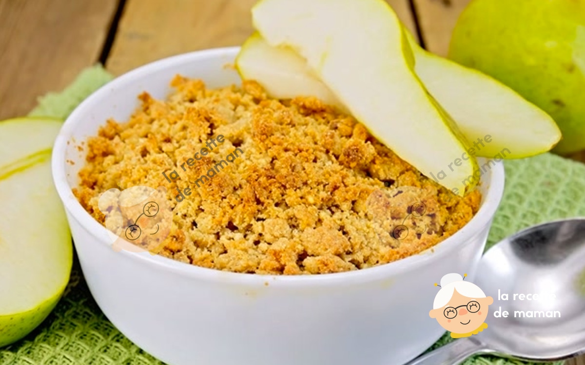 Crumble poire cardamome