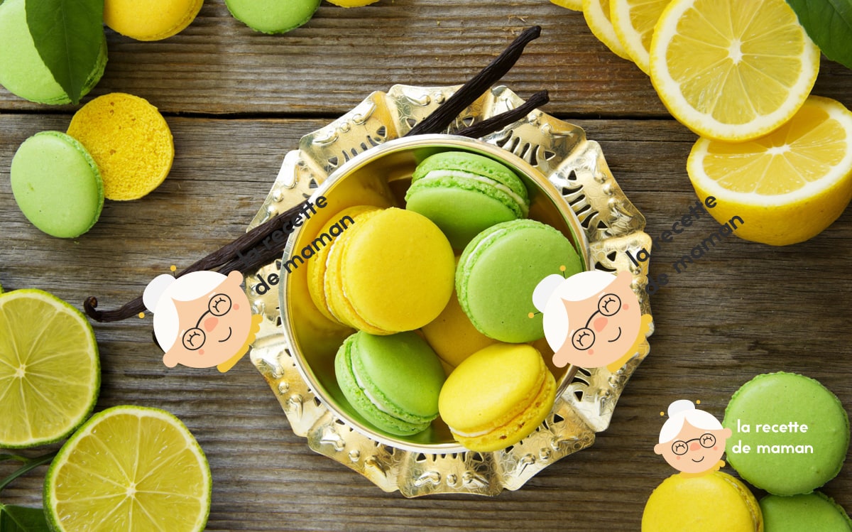 Macarons citron jaune et vert