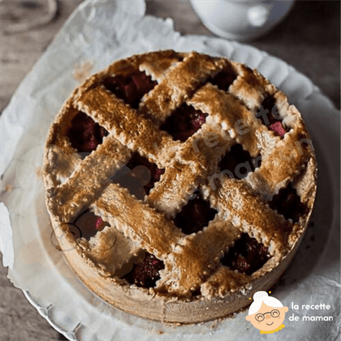 Tourte poire framboise gingembre