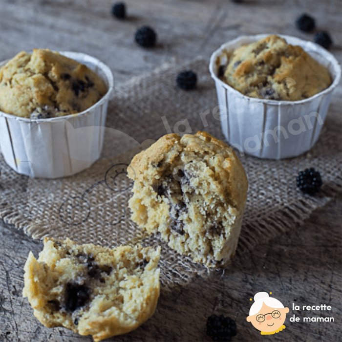 Muffins à la mûre, citron vert et lait ribot