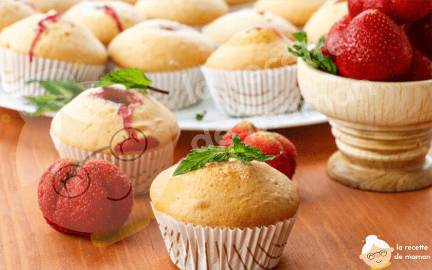 Mini-cakes aux fraises